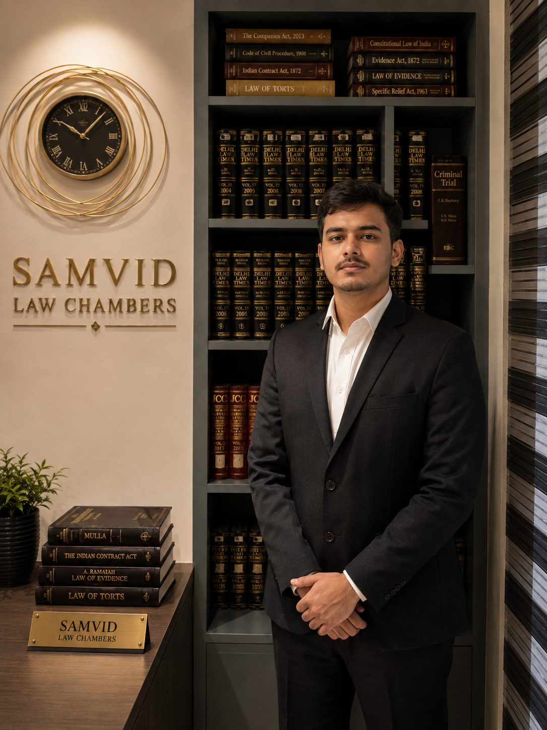 Ashutosh Kumar, Advocate at Samvid Law Chambers, at the firm's Delhi chambers