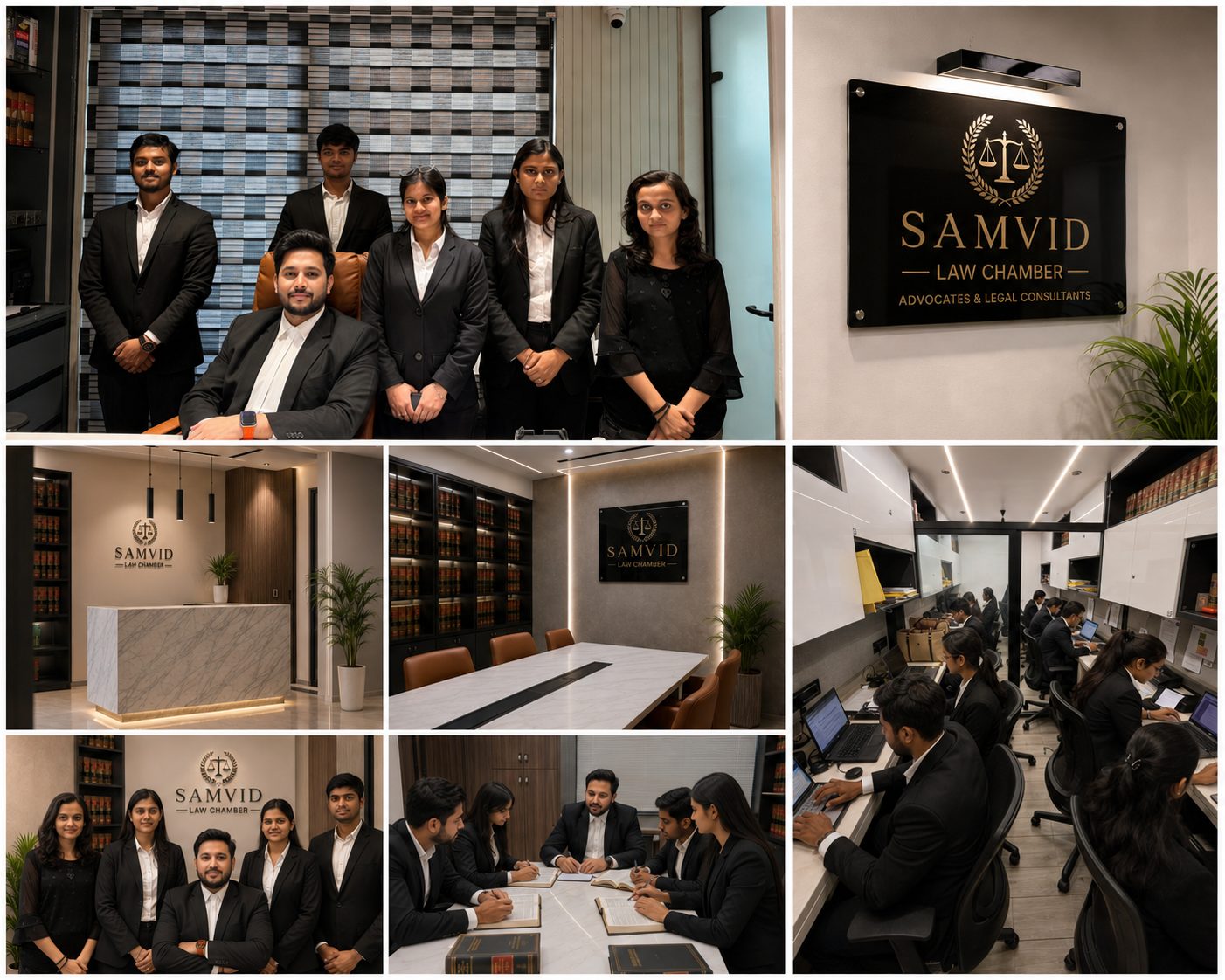 Views of the Samvid Law Chambers office at the Rohini Court Complex, Delhi
