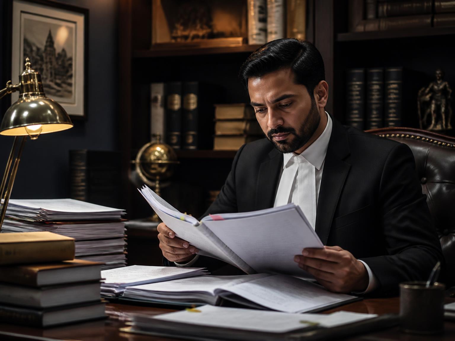 Criminal defence lawyer reviewing an indexed NDPS prosecution brief